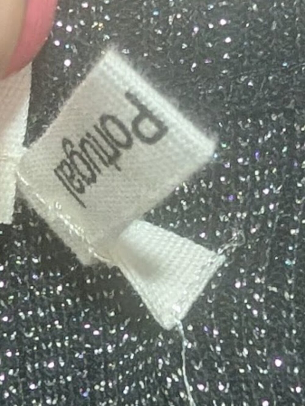 ba&sh | Lily Ribbed Metallic Scoop Neck In Black/Silver - Picture 7 of 14